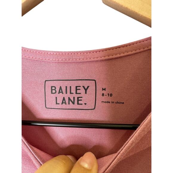 Bailey Lane Girls Pink Cold Shoulder Top Size M 8-10 Ruffle Stretch Tunic Blouse - Picture 4 of 9